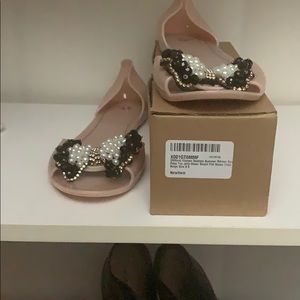Brand new peep toe jelly shoes